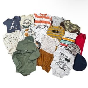 Baby Boy Clothing 3-6 Mo Large Bundle Of 17 Carters Gerber Romper Bodysuit Pants